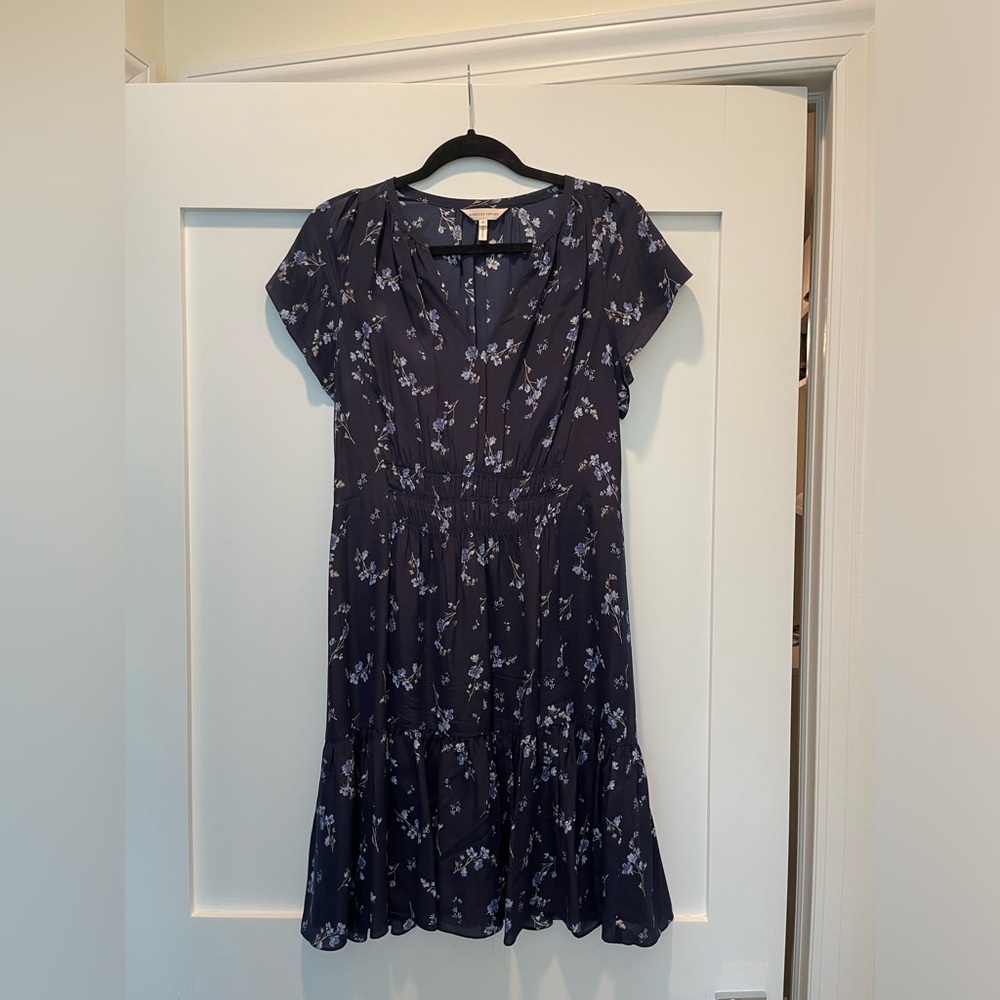 Rebecca Taylor Blue Flutter Sleeve Midi Sundress